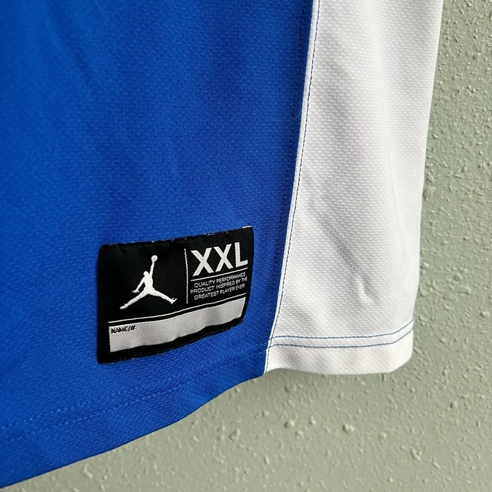 Jordan Jersey Blue and White Sleeveless